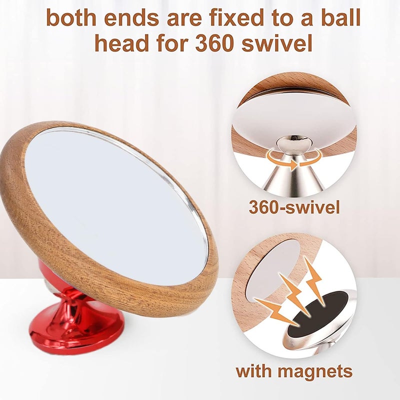 woobles Coffee Mirror, Reflective Coffee Tampering Mirror, Good Viewing Angle, Magnetic for Home (Red) - Image 4